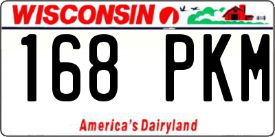 WI license plate 168PKM