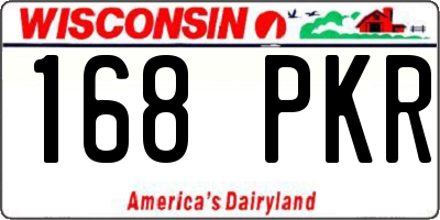 WI license plate 168PKR