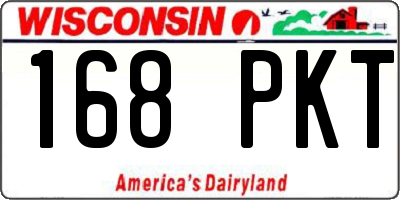 WI license plate 168PKT