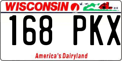 WI license plate 168PKX