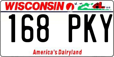 WI license plate 168PKY
