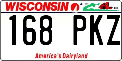 WI license plate 168PKZ