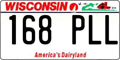 WI license plate 168PLL