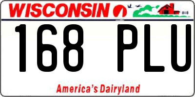 WI license plate 168PLU
