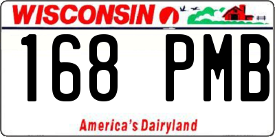 WI license plate 168PMB