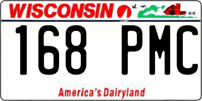 WI license plate 168PMC