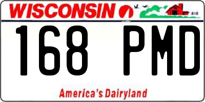 WI license plate 168PMD