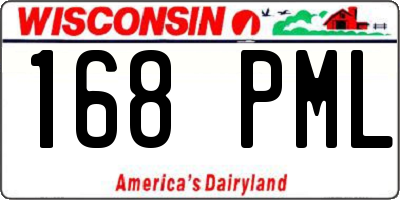 WI license plate 168PML