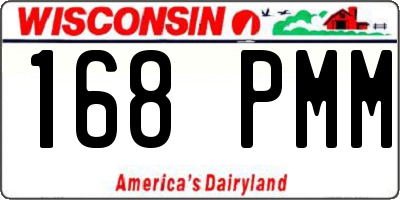 WI license plate 168PMM
