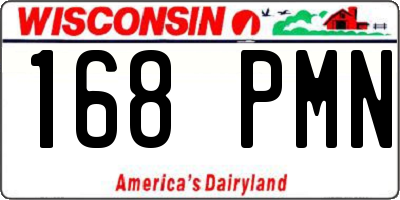 WI license plate 168PMN