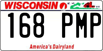 WI license plate 168PMP