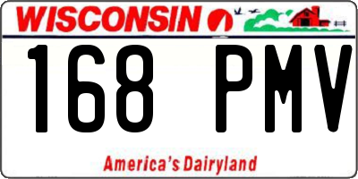 WI license plate 168PMV