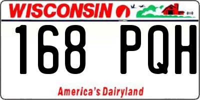 WI license plate 168PQH