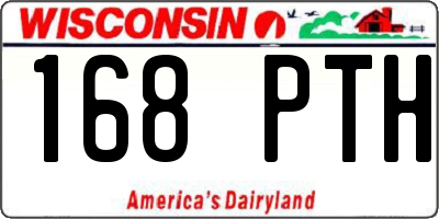 WI license plate 168PTH