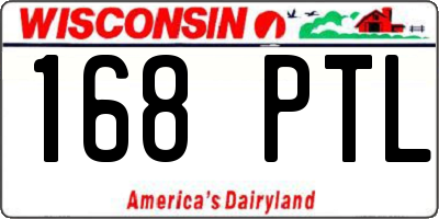 WI license plate 168PTL