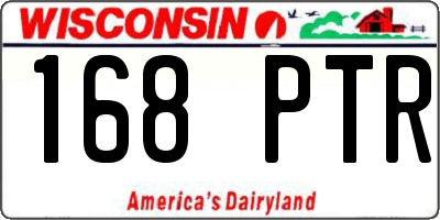 WI license plate 168PTR