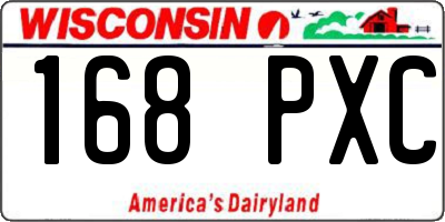 WI license plate 168PXC