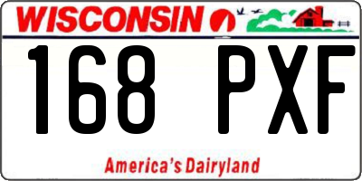 WI license plate 168PXF