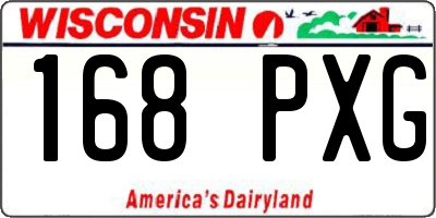 WI license plate 168PXG