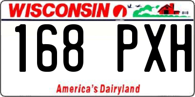 WI license plate 168PXH