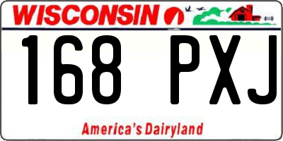 WI license plate 168PXJ
