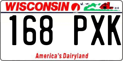 WI license plate 168PXK
