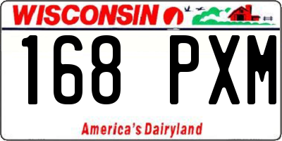 WI license plate 168PXM