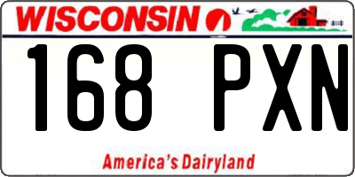 WI license plate 168PXN