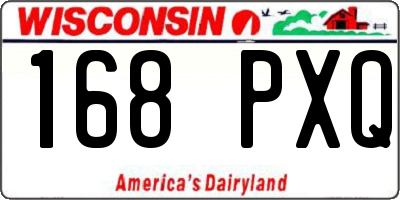 WI license plate 168PXQ