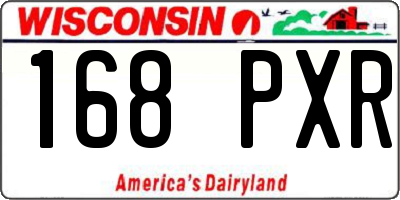 WI license plate 168PXR
