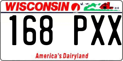 WI license plate 168PXX