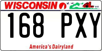 WI license plate 168PXY