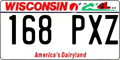 WI license plate 168PXZ
