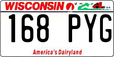 WI license plate 168PYG