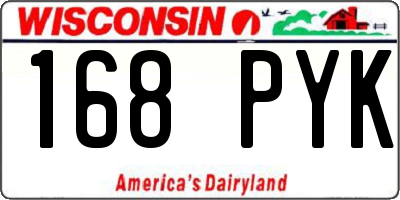 WI license plate 168PYK