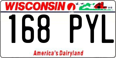 WI license plate 168PYL