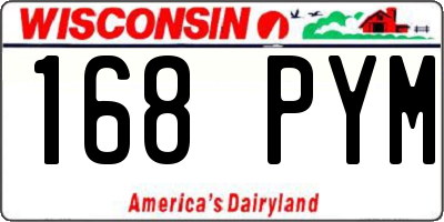 WI license plate 168PYM