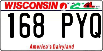 WI license plate 168PYQ