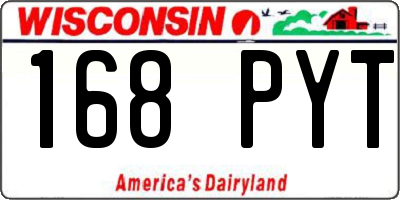 WI license plate 168PYT