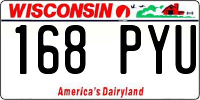 WI license plate 168PYU