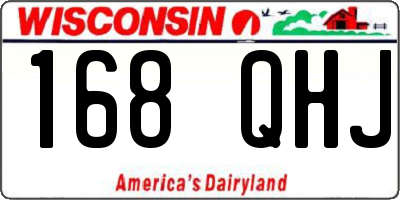 WI license plate 168QHJ