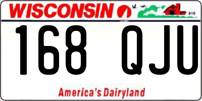 WI license plate 168QJU