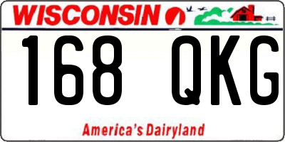 WI license plate 168QKG