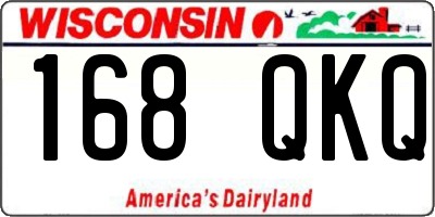 WI license plate 168QKQ