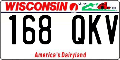 WI license plate 168QKV
