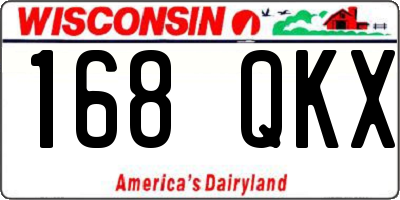 WI license plate 168QKX