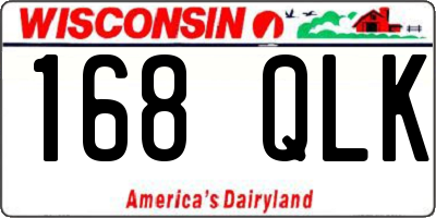 WI license plate 168QLK