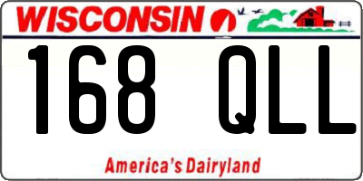 WI license plate 168QLL