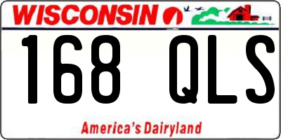 WI license plate 168QLS