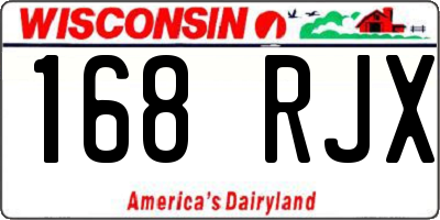 WI license plate 168RJX